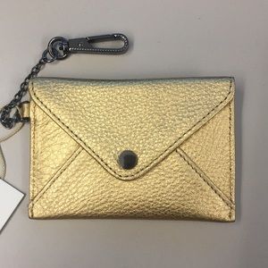 Aimee Kestenberg Genuine Leather Gold Card Pouch